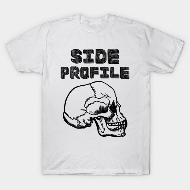 Side Profile - human skull T-Shirt by RIVEofficial